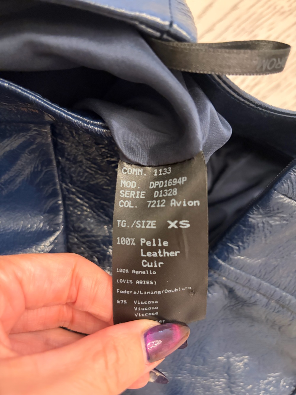 DROMe Deep Blue Leather Suit In Avion (Dark Blue) Size XS - Picture 11 of 15